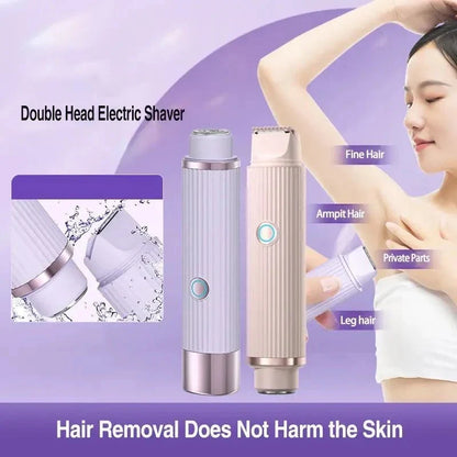Double Head Electric Shaver – Portable IPX7 Waterproof Wet & Dry Trimmer