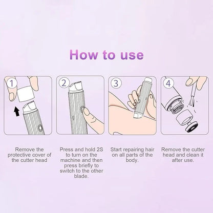 Double Head Electric Shaver – Portable IPX7 Waterproof Wet & Dry Trimmer