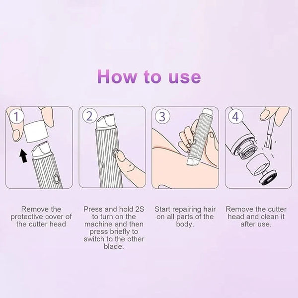 Double Head Electric Shaver – Portable IPX7 Waterproof Wet & Dry Trimmer