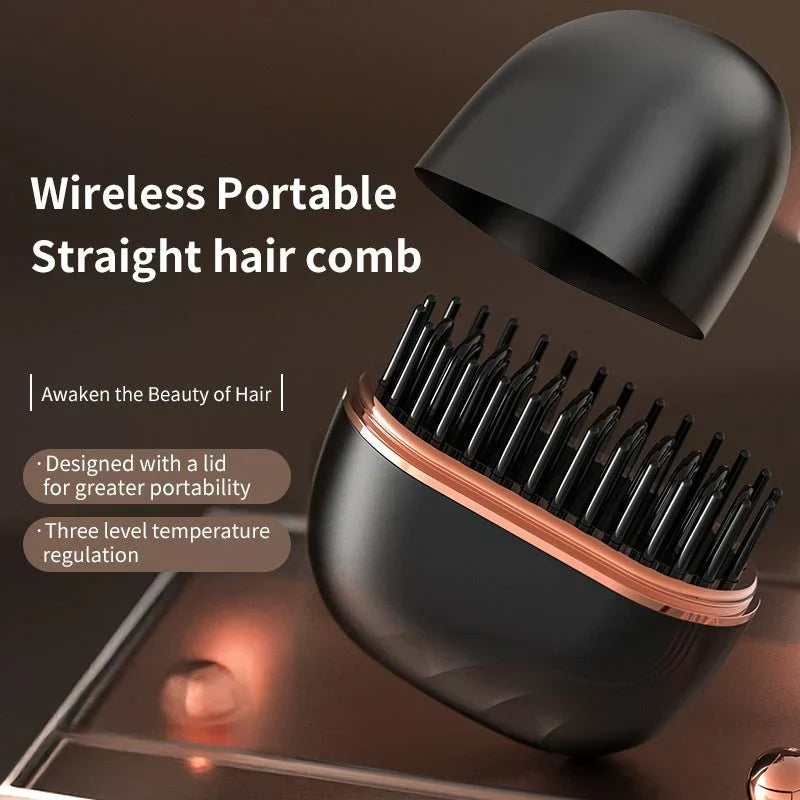 Mini Hair Straightening Comb Wireless