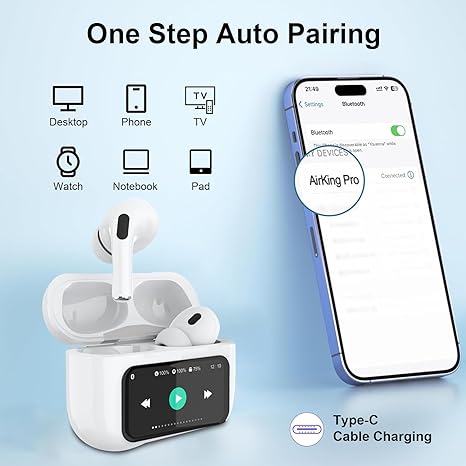 Airpods Pro With Touch Display Screen - سماعات AirPods Pro بشاشة عرض تعمل باللمس